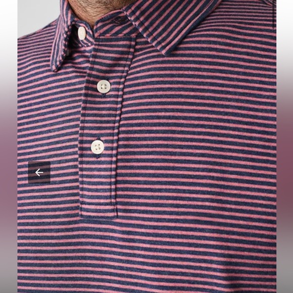 Faherty Men’s Movement Short Sleeve Polo in Spring Storm Stripe Size XL - Picture 8 of 14